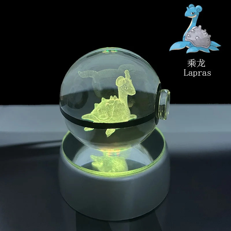 Pokemon Crystal Ball Pikachu Gengar Eevee Mewtwo Lacario Anime