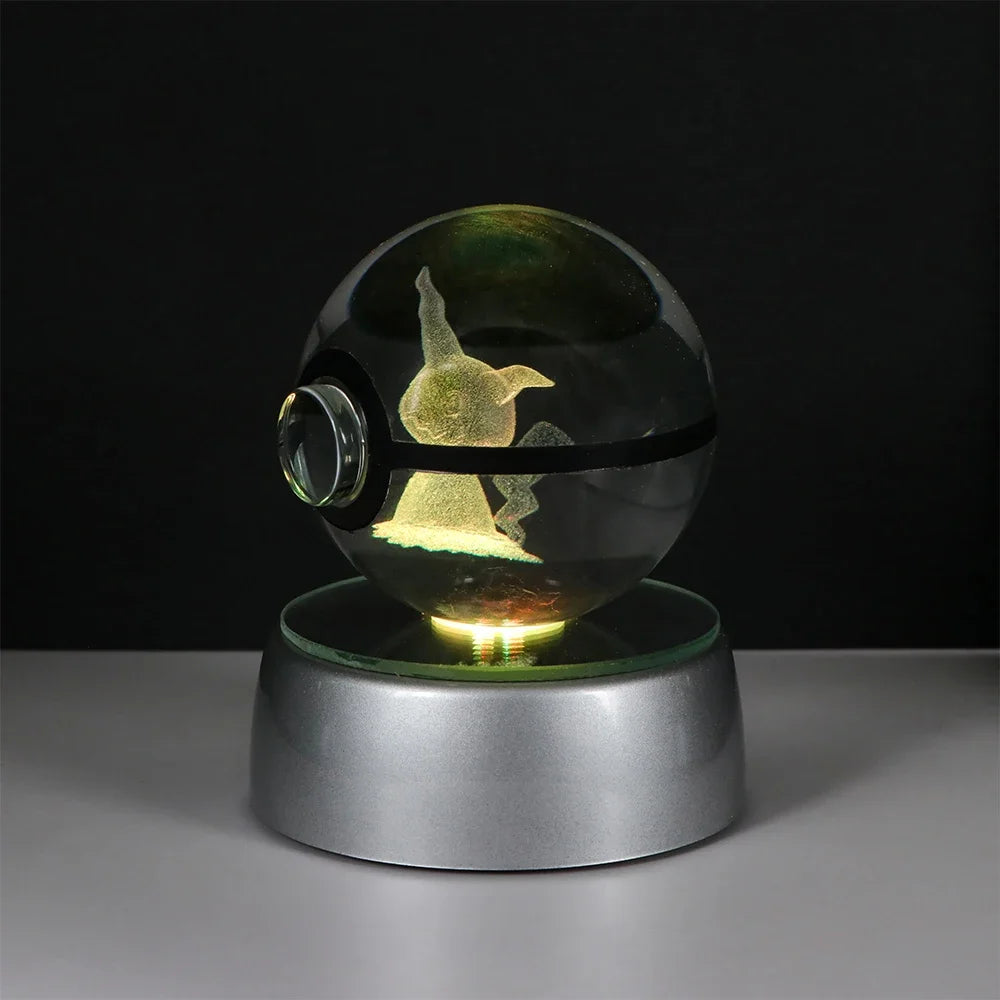Pokemon Crystal Ball Pikachu Gengar Eevee Mewtwo Lacario Anime