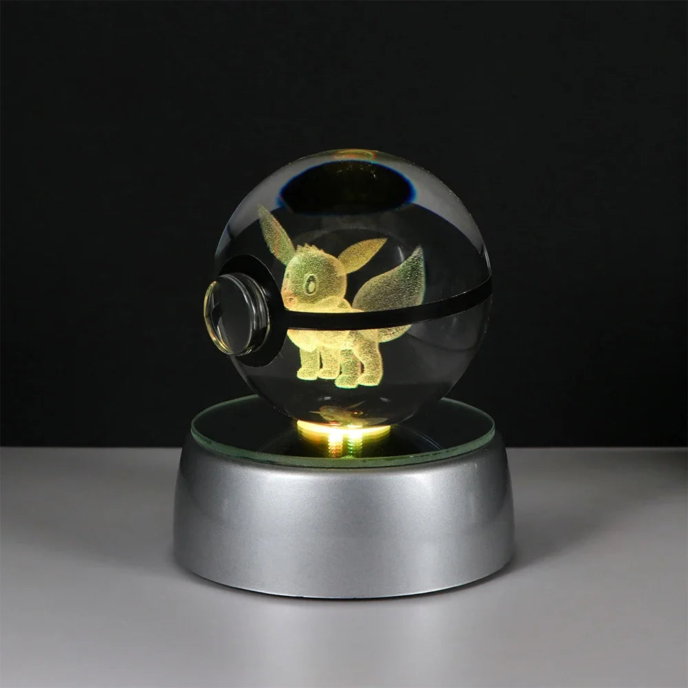 Pokemon Crystal Ball Pikachu Gengar Eevee Mewtwo Lacario Anime