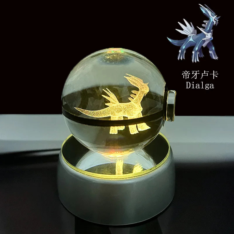 Pokemon Crystal Ball Pikachu Gengar Eevee Mewtwo Lacario Anime