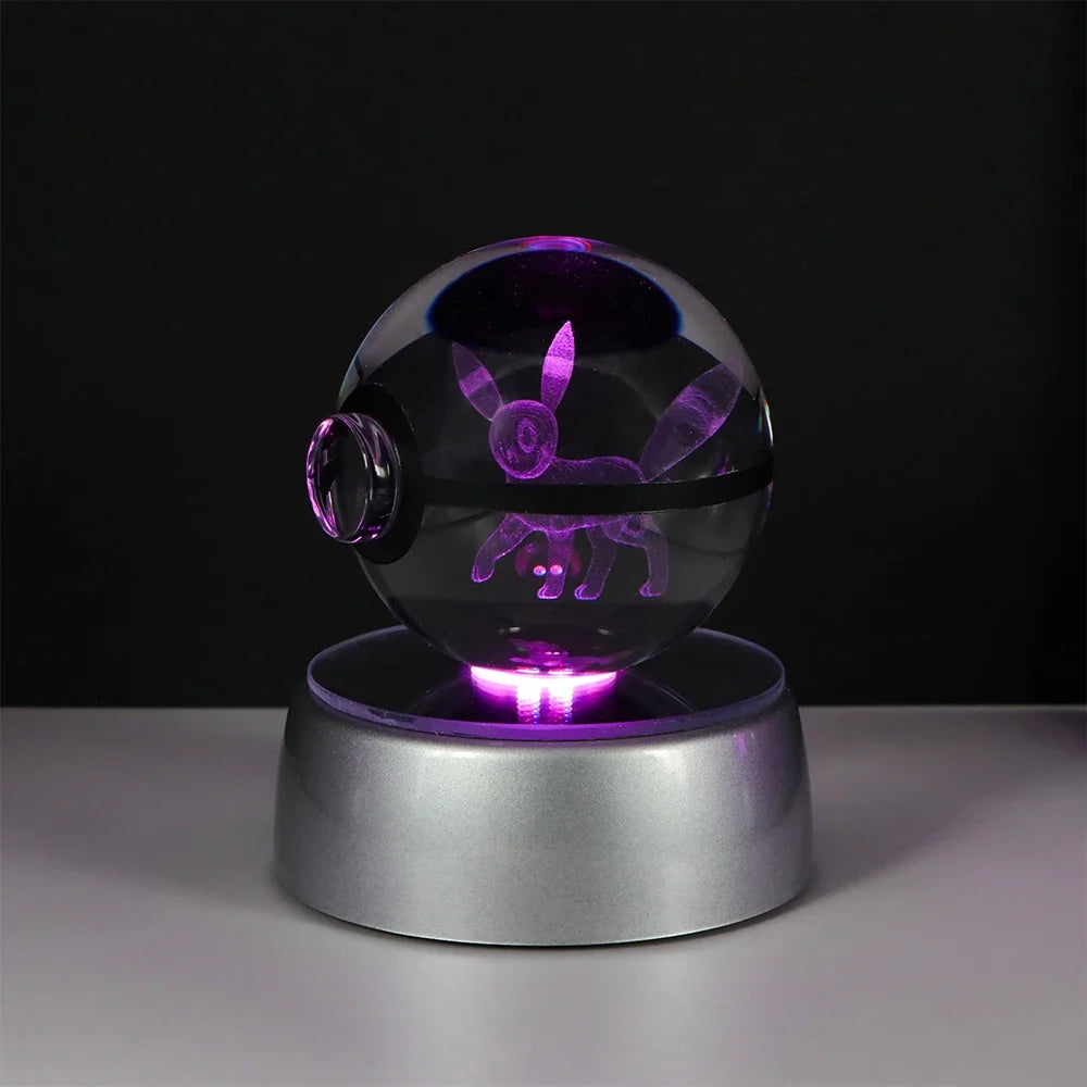 Pokemon Crystal Ball Pikachu Gengar Eevee Mewtwo Lacario Anime