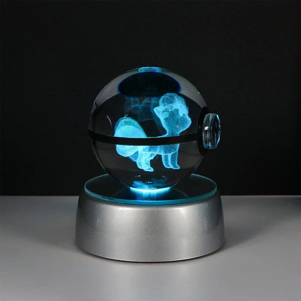 Pokemon Crystal Ball Pikachu Gengar Eevee Mewtwo Lacario Anime