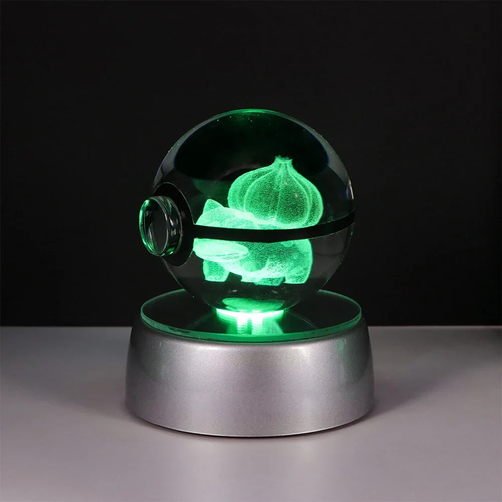 Pokemon Crystal Ball Pikachu Gengar Eevee Mewtwo Lacario Anime