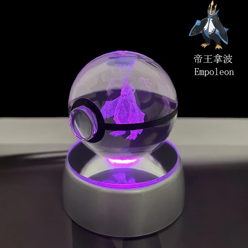 Pokemon Crystal Ball Pikachu Gengar Eevee Mewtwo Lacario Anime