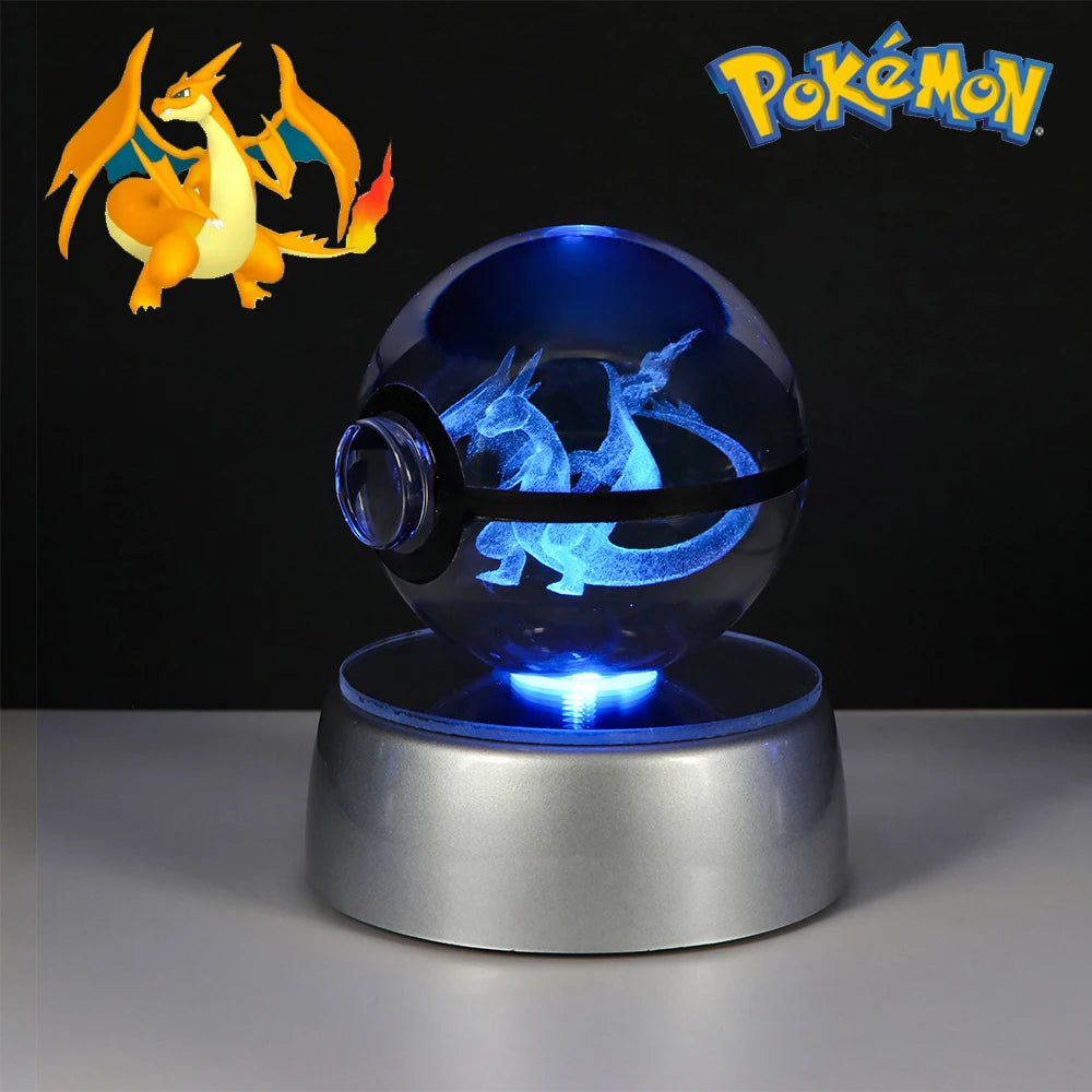 Pokemon Crystal Ball Pikachu Gengar Eevee Mewtwo Lacario Anime