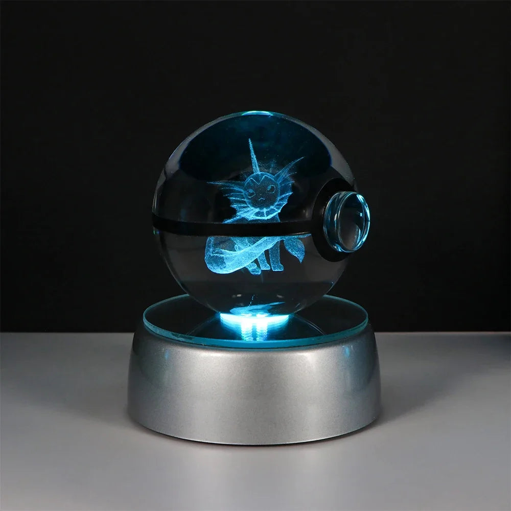 Pokemon Crystal Ball Pikachu Gengar Eevee Mewtwo Lacario Anime