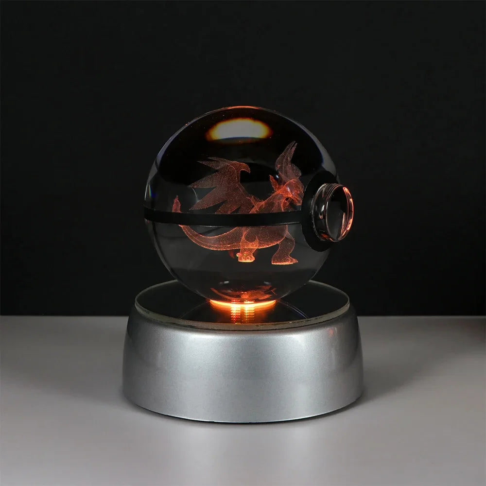 Pokemon Crystal Ball Pikachu Gengar Eevee Mewtwo Lacario Anime