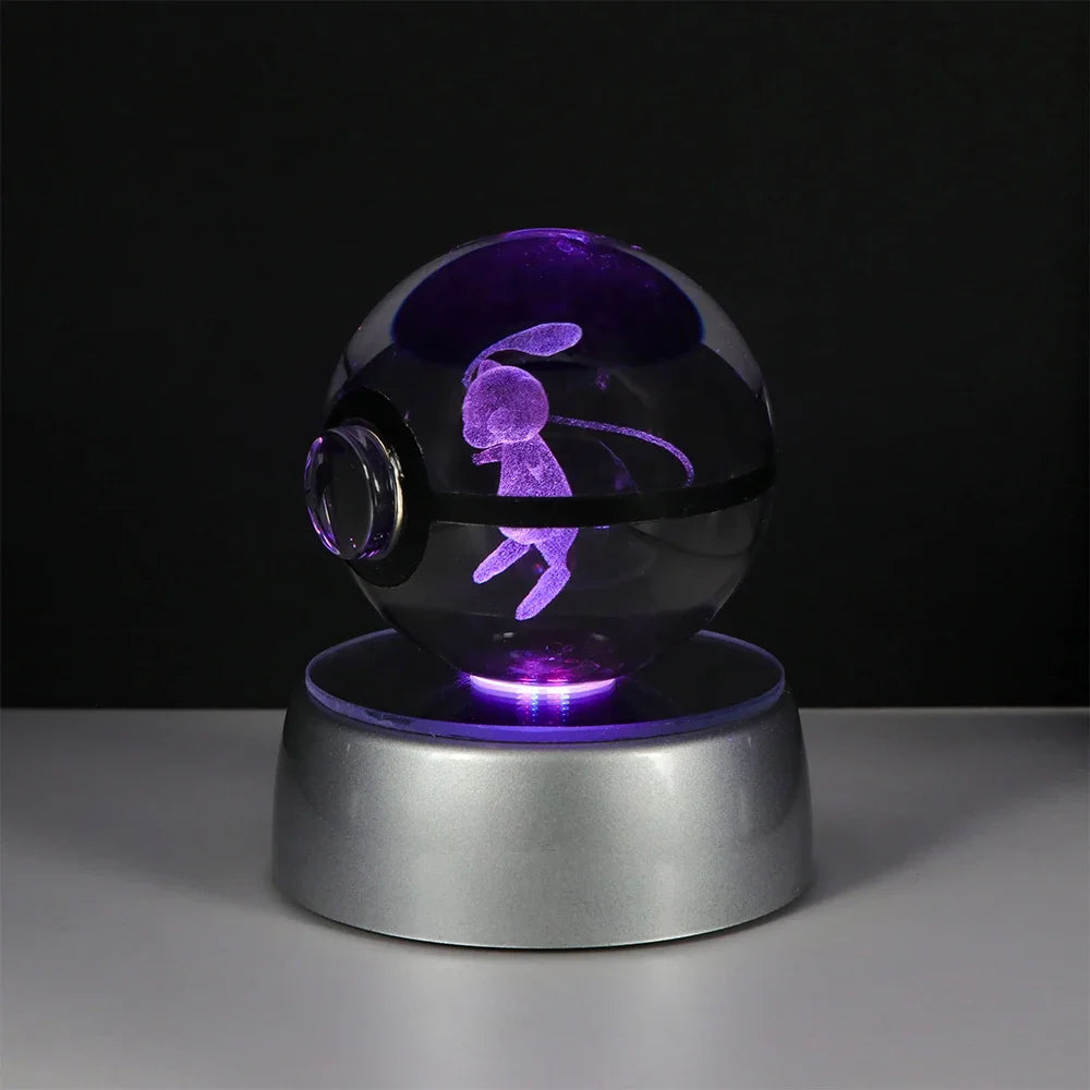 Pokemon Crystal Ball Pikachu Gengar Eevee Mewtwo Lacario Anime