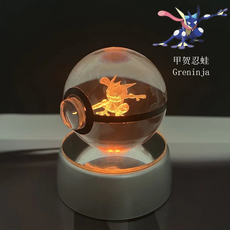 Pokemon Crystal Ball Pikachu Gengar Eevee Mewtwo Lacario Anime