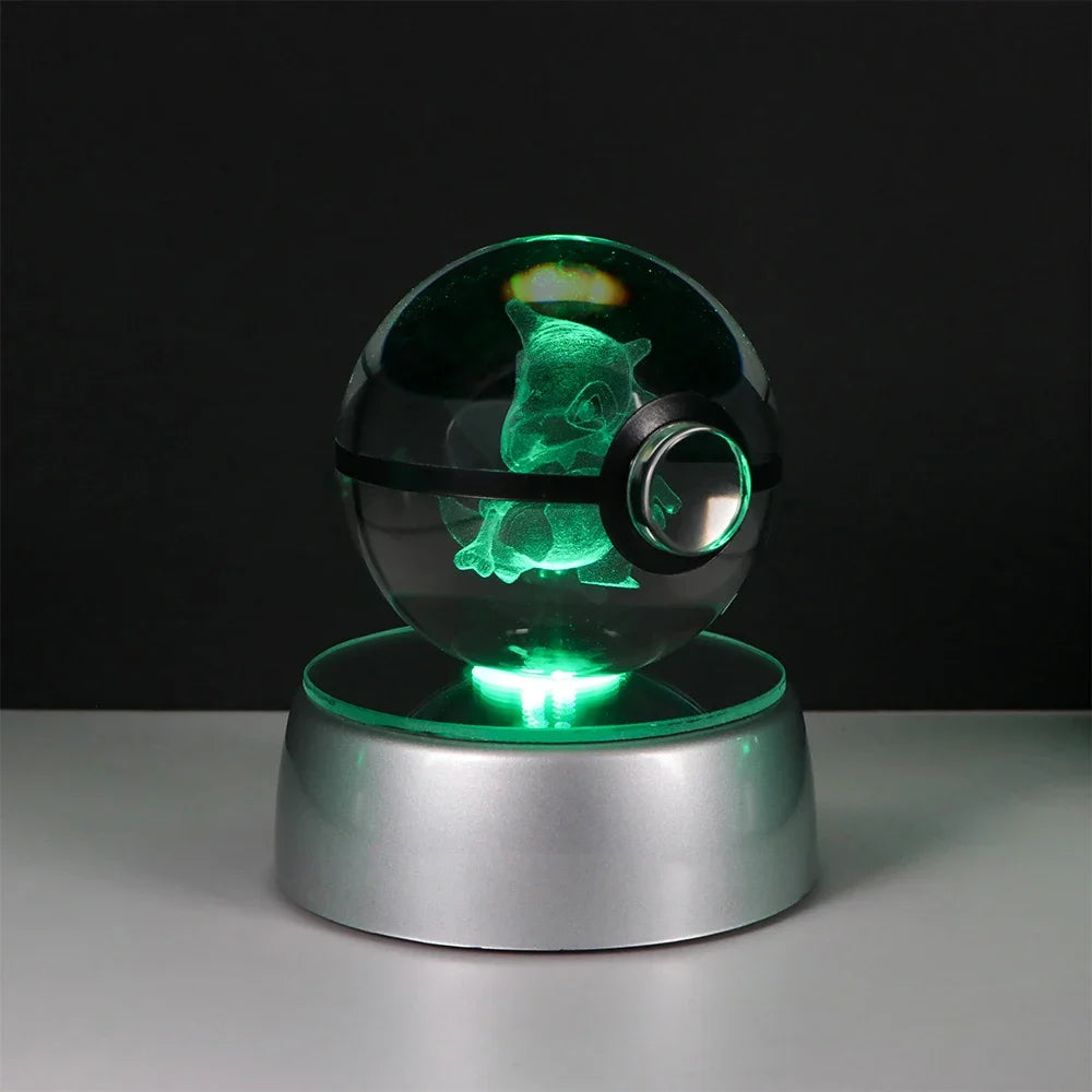 Pokemon Crystal Ball Pikachu Gengar Eevee Mewtwo Lacario Anime