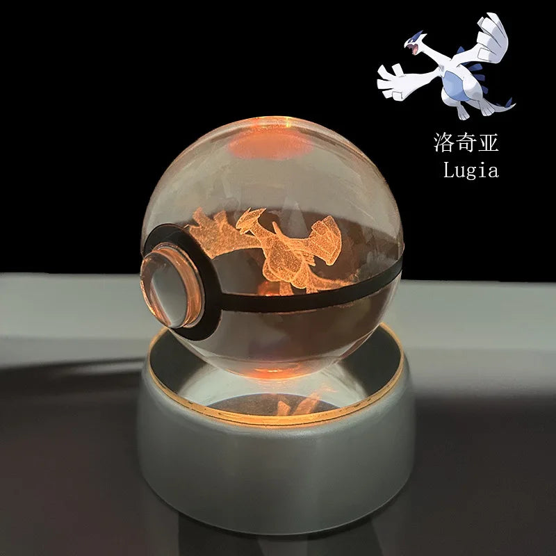 Pokemon Crystal Ball Pikachu Gengar Eevee Mewtwo Lacario Anime